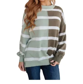 Andree By Unit - Color Block Striped Sweater