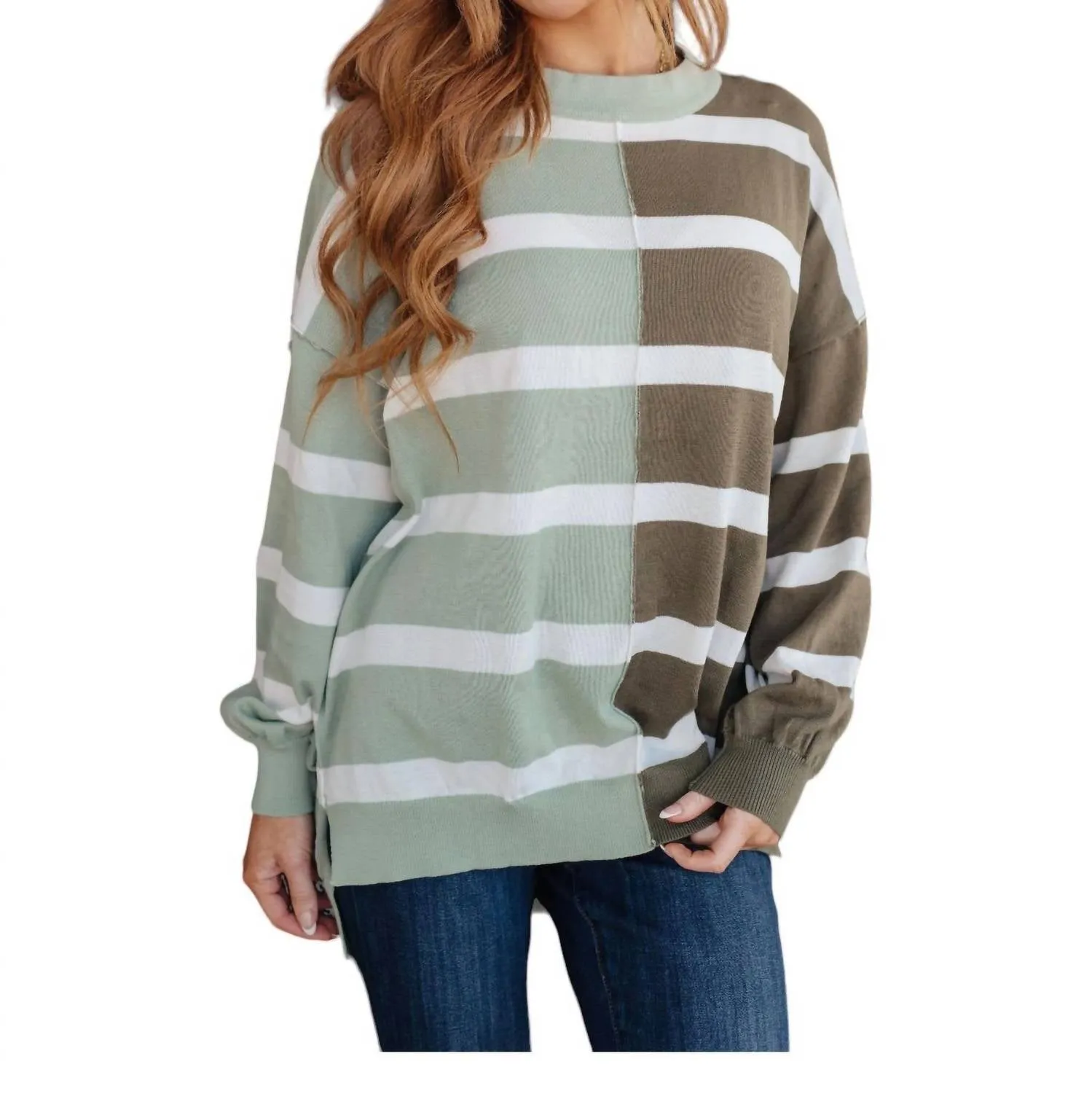 Andree By Unit - Color Block Striped Sweater