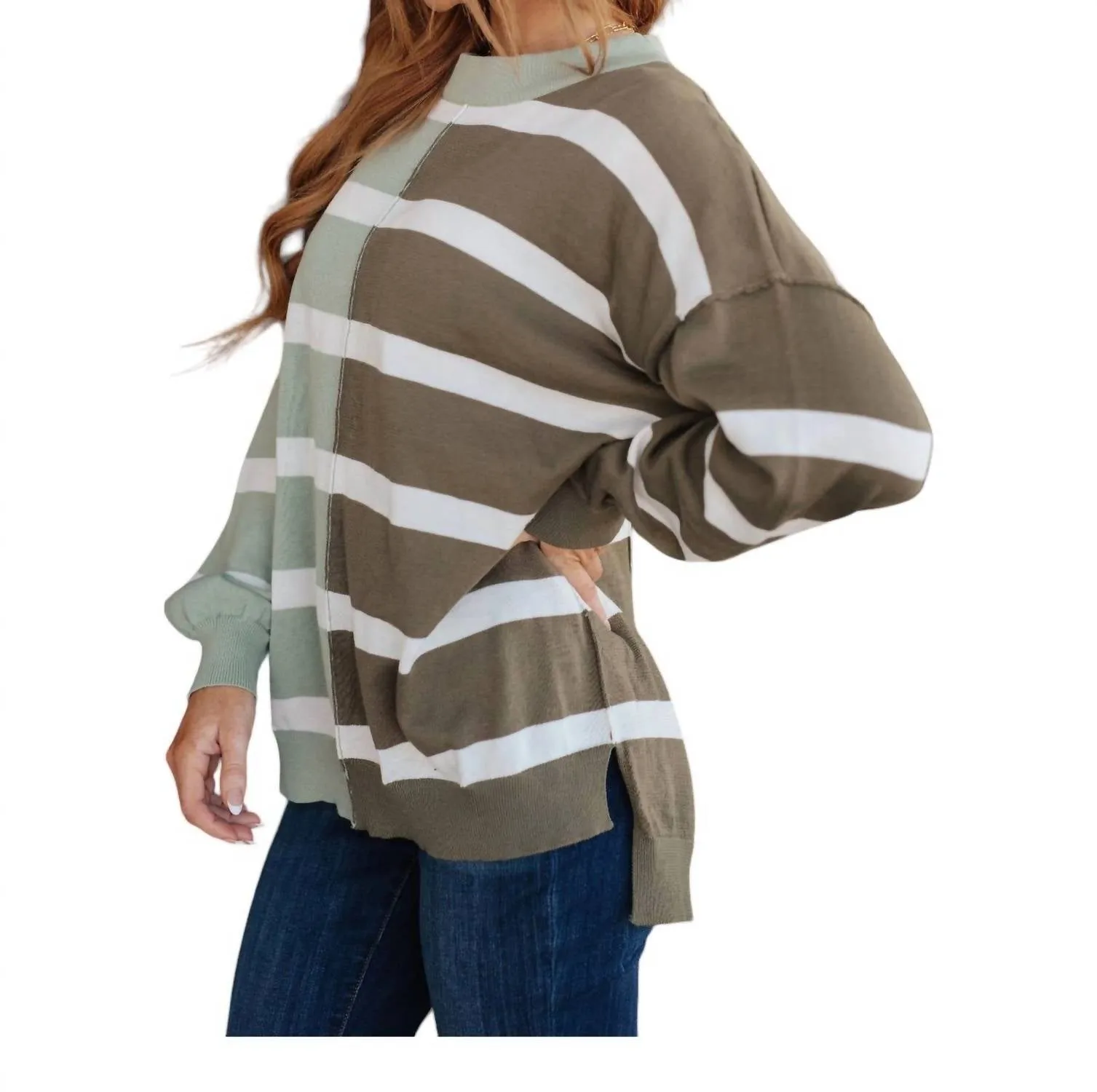Andree By Unit - Color Block Striped Sweater
