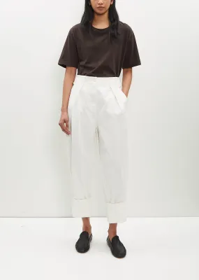 Cinch Back Trouser — White