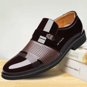 Handmade men's Lace Up Formal Office Business Wedding Blue Black Shoes