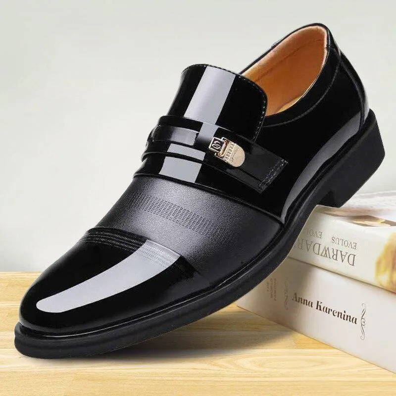 Handmade men's Lace Up Formal Office Business Wedding Blue Black Shoes