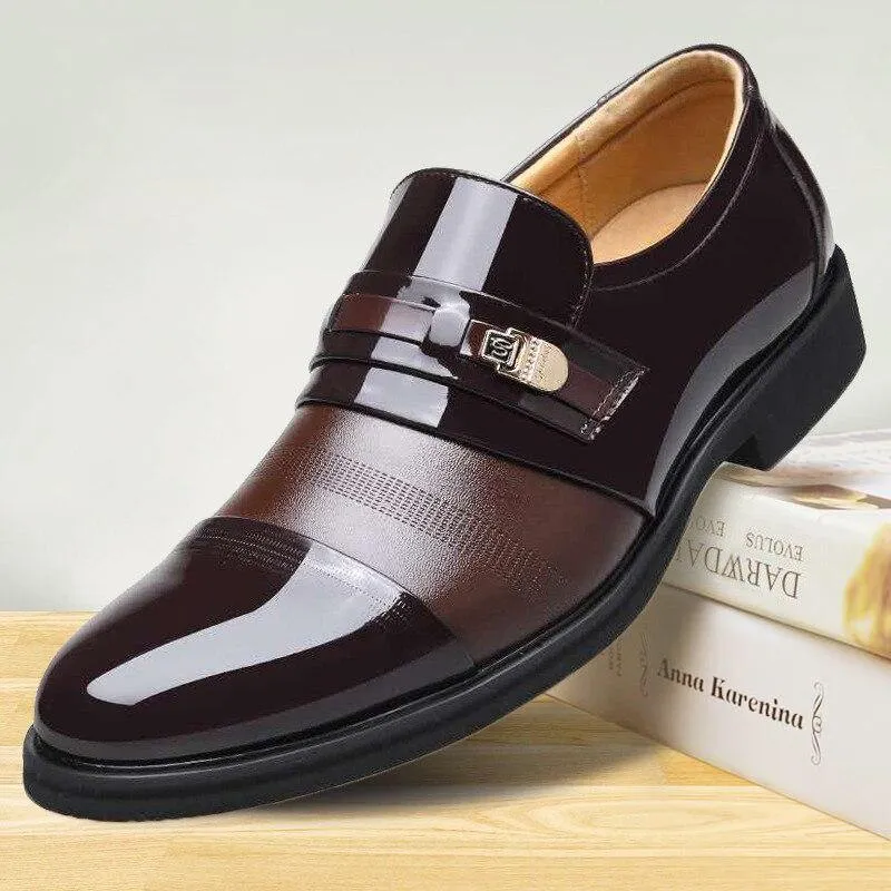 Handmade men's Lace Up Formal Office Business Wedding Blue Black Shoes