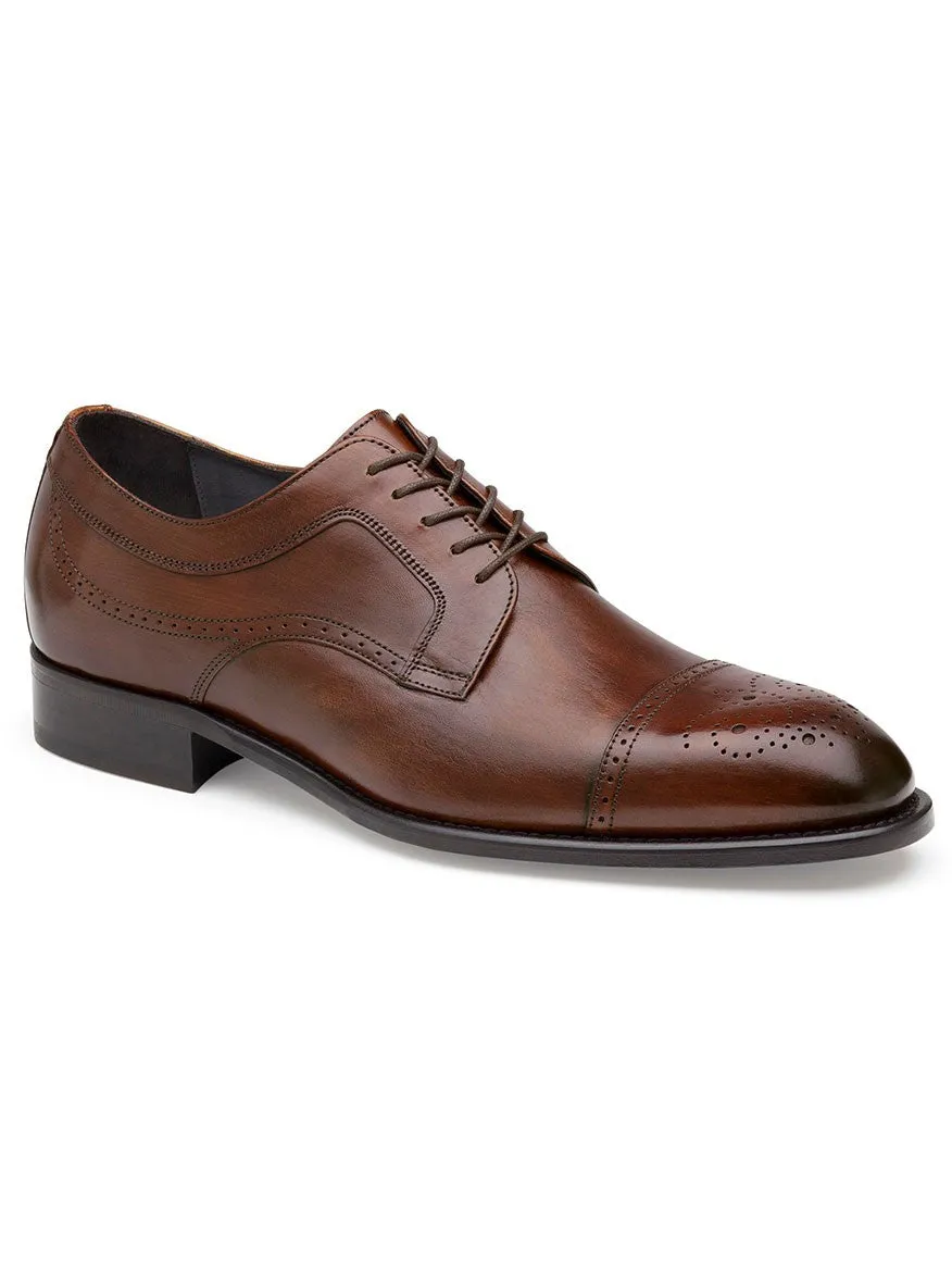 J & M Collection Ellsworth Cap Toe in Brown Italian Calfskin