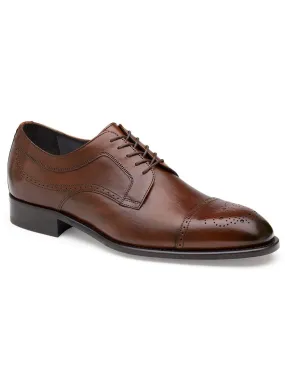 J & M Collection Ellsworth Cap Toe in Brown Italian Calfskin