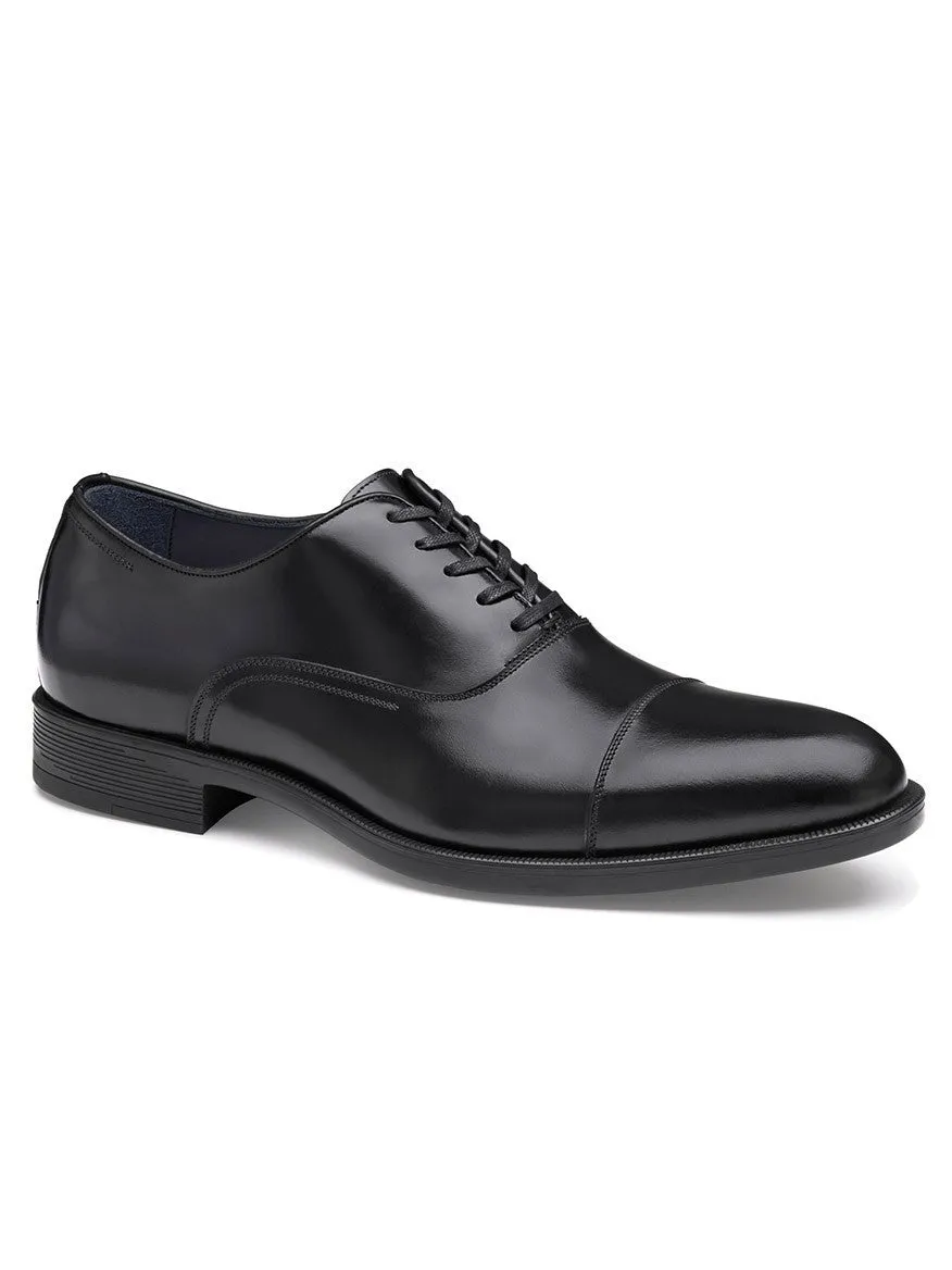 J & M Collection Flynch Cap Toe in Black Italian Calfskin