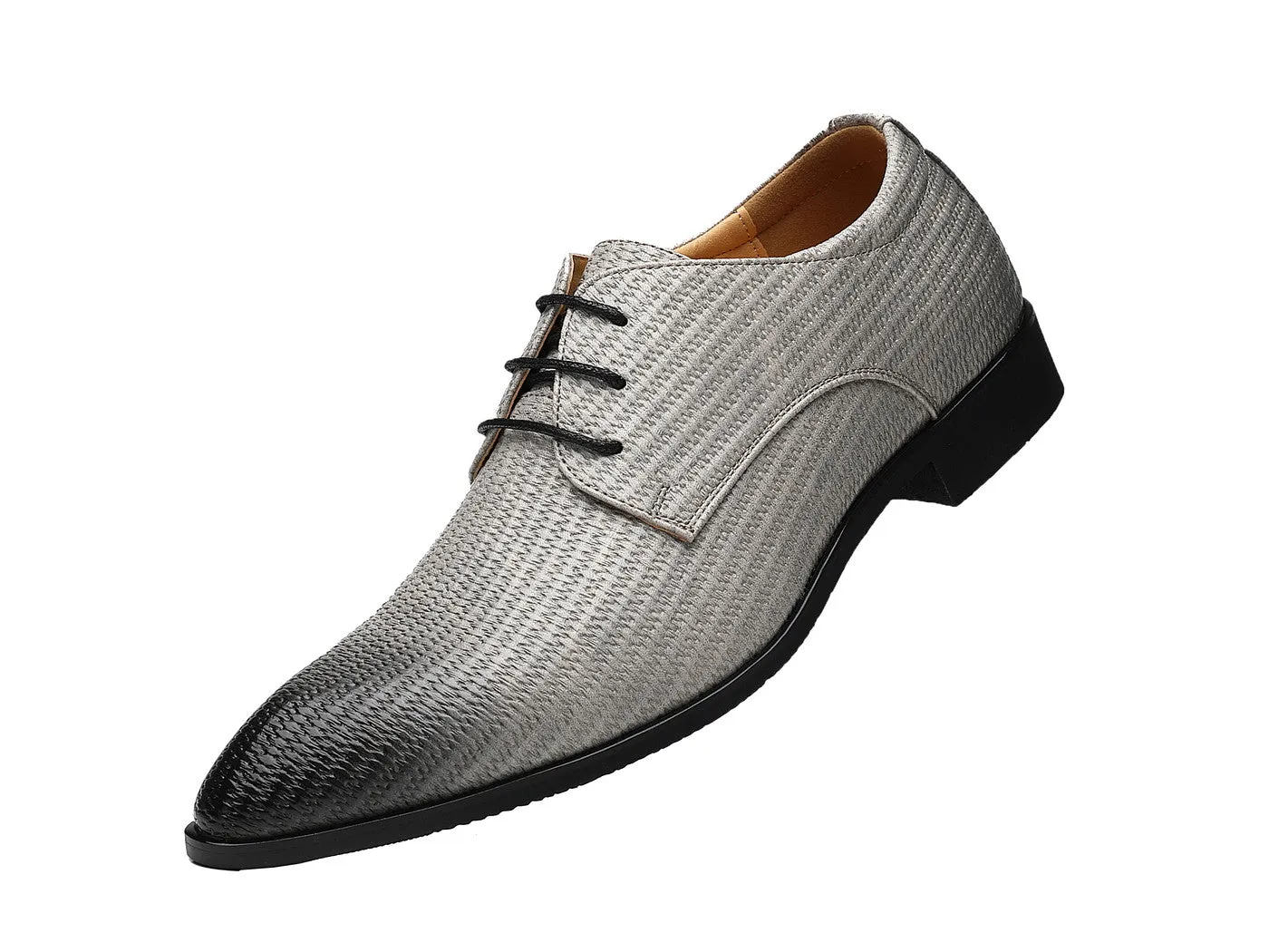 Men's Embossed Woven Derby Shoes