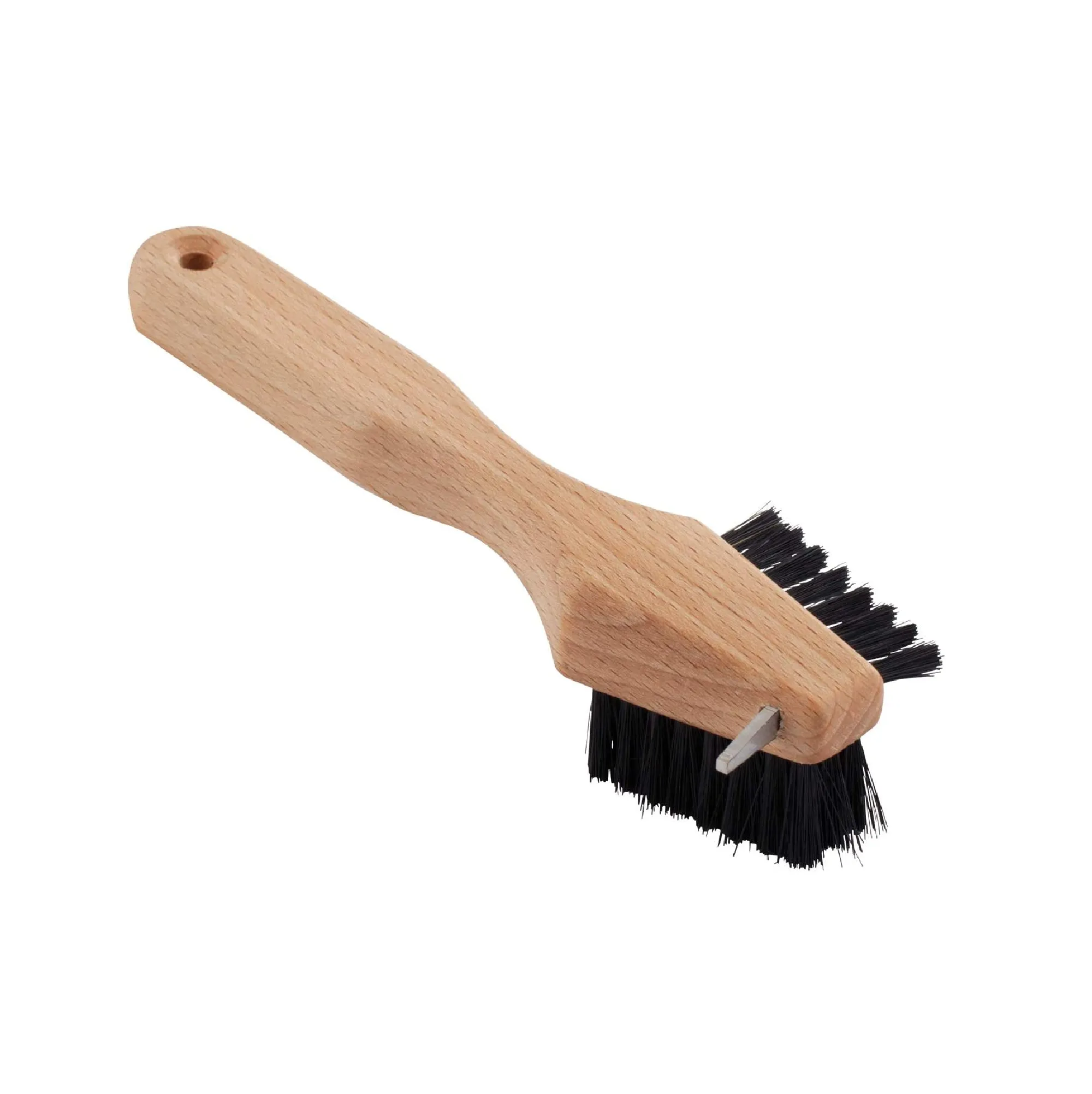 Redecker Shoe Sole Brush Durable Wild Boar Bristle Oiled Beechwood and Stainless Steel Design 3 Ways to Clean Made in Germany