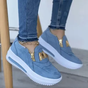 ZippyWalk™ | Dames sneaker met zijrits en extra dikke, schokabsorberende zool