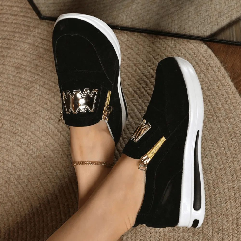 ZippyWalk™ | Dames sneaker met zijrits en extra dikke, schokabsorberende zool
