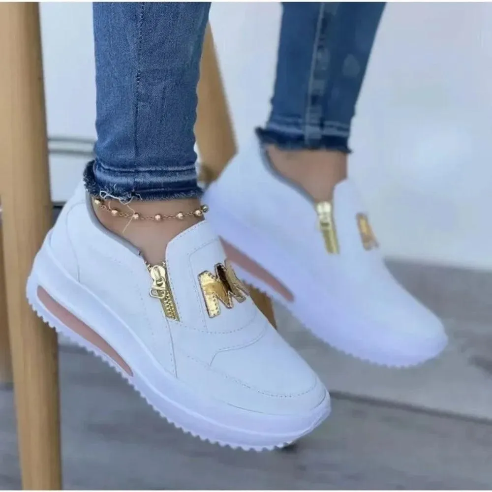 ZippyWalk™ | Dames sneaker met zijrits en extra dikke, schokabsorberende zool