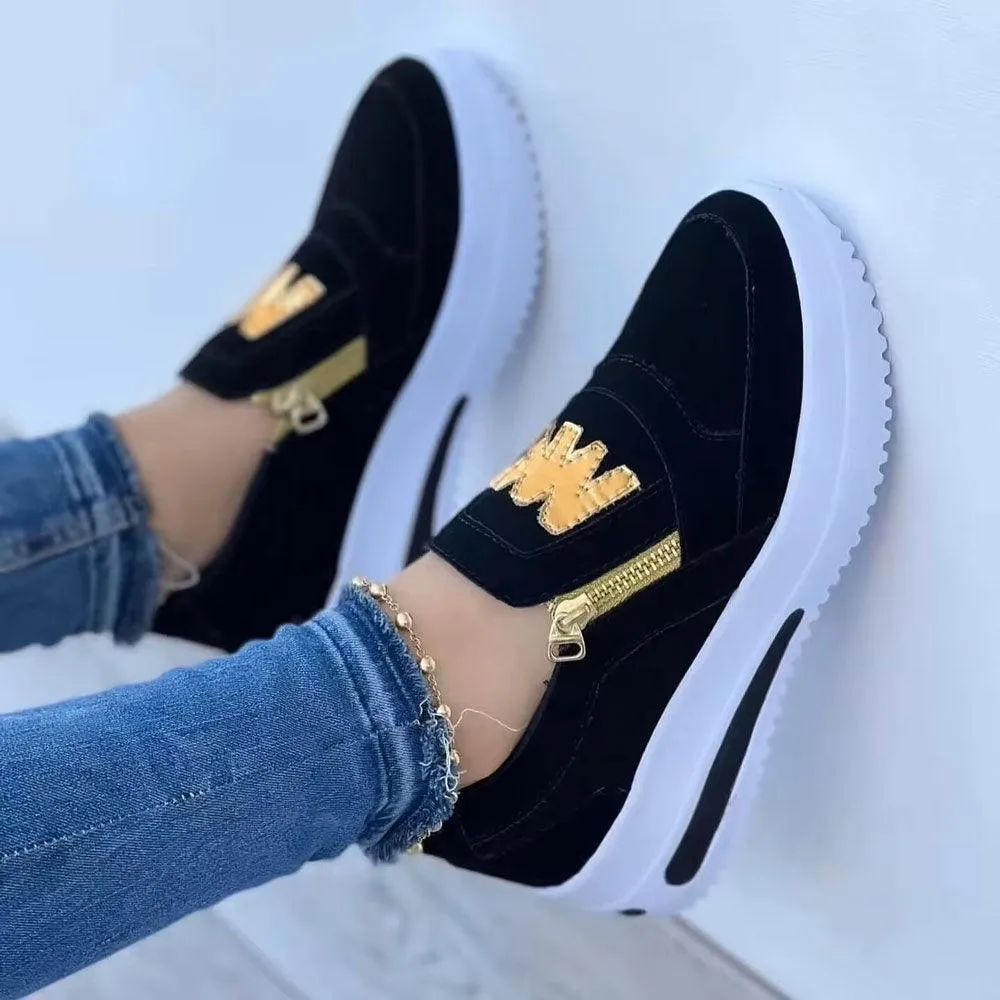 ZippyWalk™ | Dames sneaker met zijrits en extra dikke, schokabsorberende zool