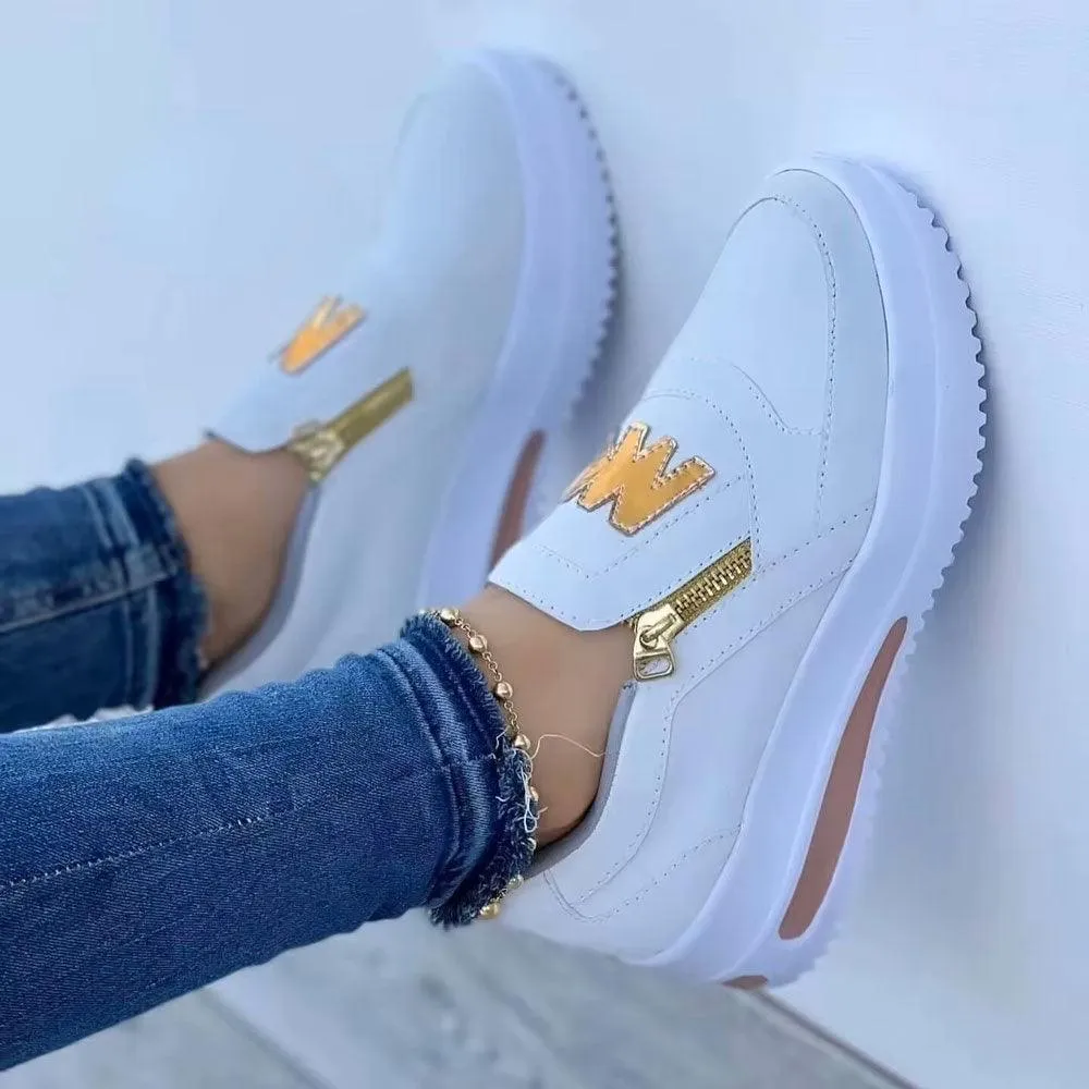 ZippyWalk™ | Dames sneaker met zijrits en extra dikke, schokabsorberende zool