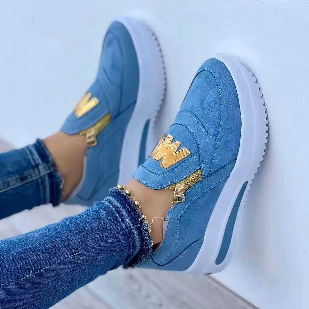 ZippyWalk™ | Dames sneaker met zijrits en extra dikke, schokabsorberende zool